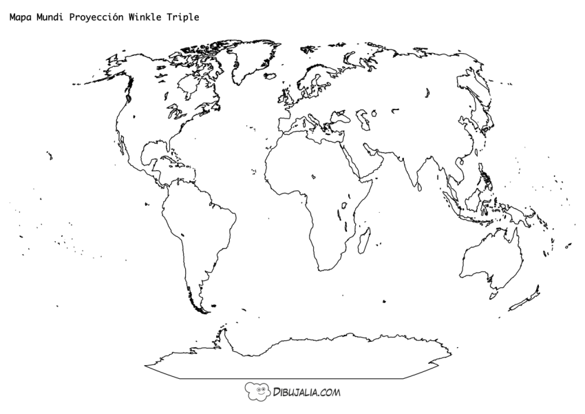 Mapa Mundial Proyección Winkel Tripel