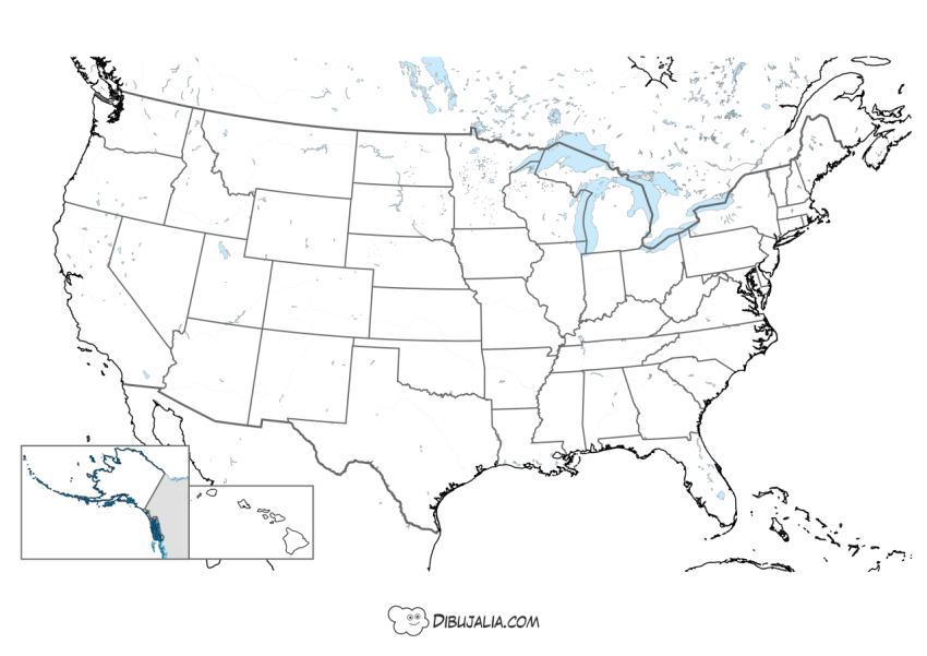 Mapa Estados Unidos de América