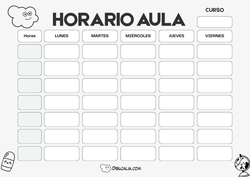 Plantilla Horario de Aula 7s