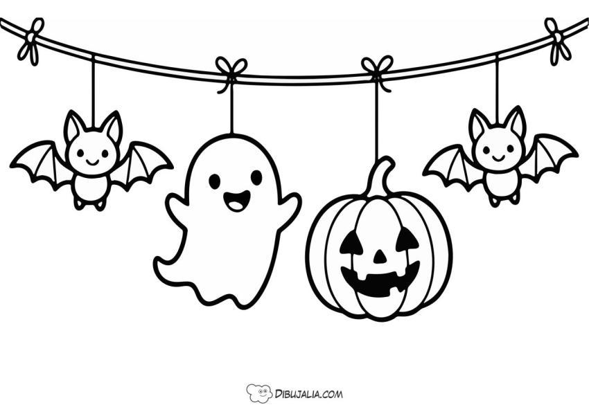Cenefa monstruos de Halloween