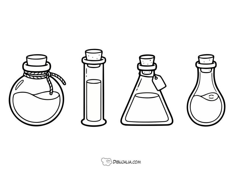 Frascos de diferentes formas