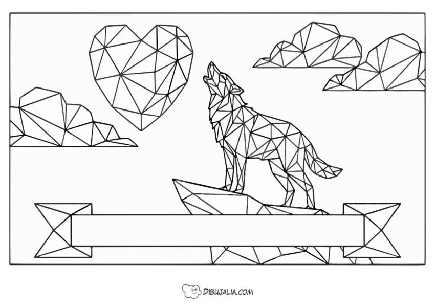 Lobo Enamorado Postal