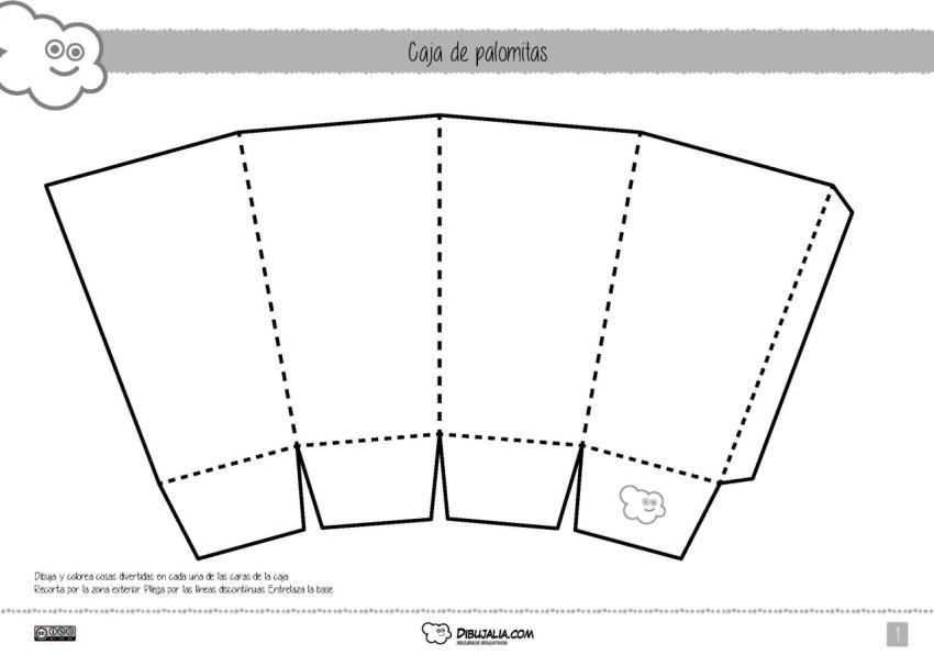 Caja de Palomitas de Maiz Recortable