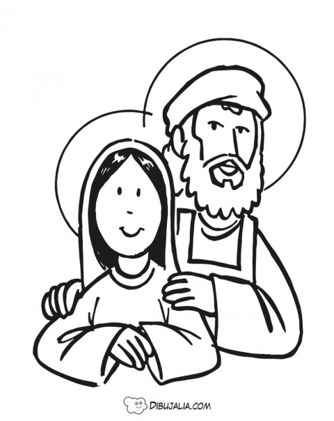 San José y Virgen Maria Santos - Dibujo #505 - Dibujalia - Dibujos para  Colorear y Recursos Educativos