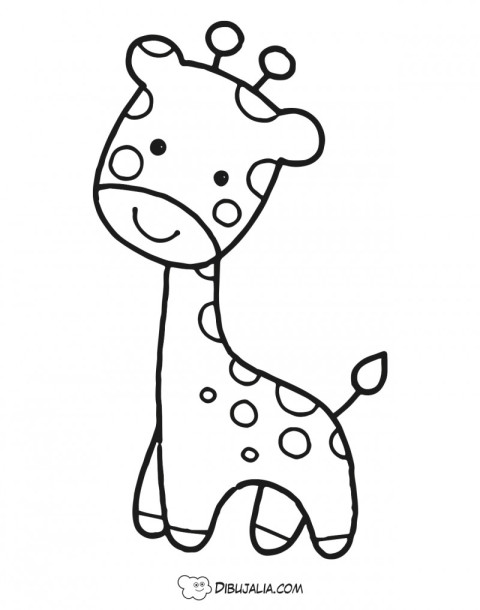 Jirafa infantil muy linda - Dibujo #154 - Dibujalia - Dibujos para Colorear  y Recursos Educativos