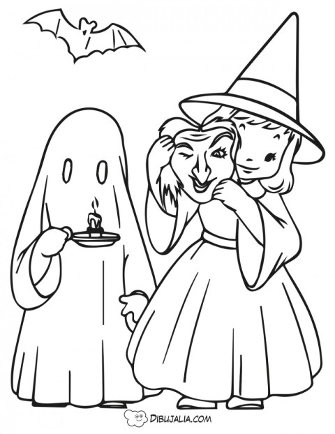 Niños disfrazados en halloween - Dibujo #252 - Dibujalia - Dibujos para  Colorear y Recursos Educativos