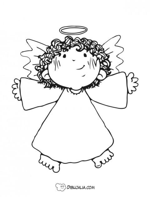 Ángel joven y alegre