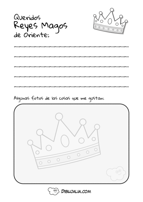 Plantilla de Carta para los Reyes Magos