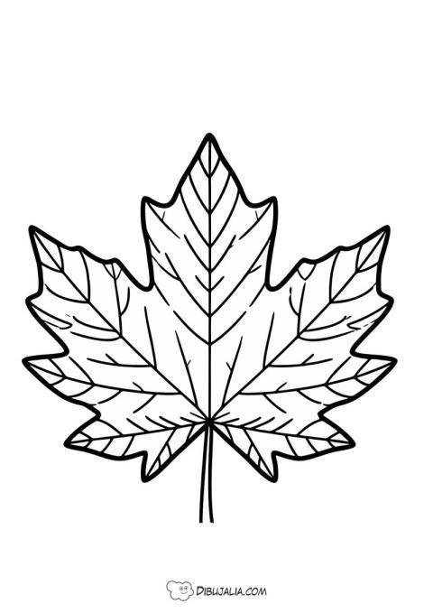 Plantilla de hoja del otoño