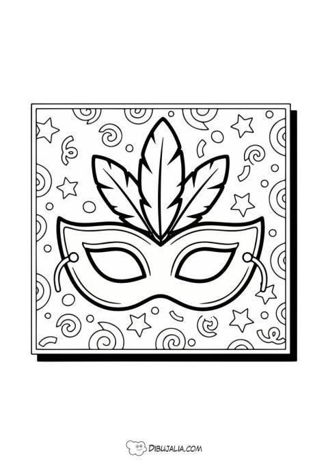 Marco con Máscara de Carnaval