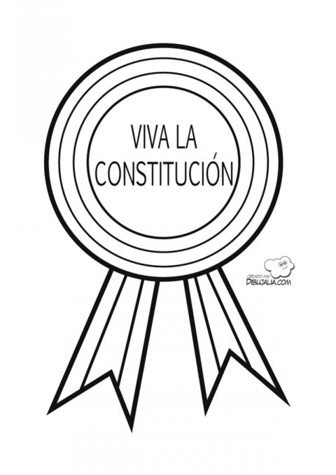Medalla Viva la Constitución - Dibujo #460 - Dibujalia - Dibujos para  Colorear y Recursos Educativos