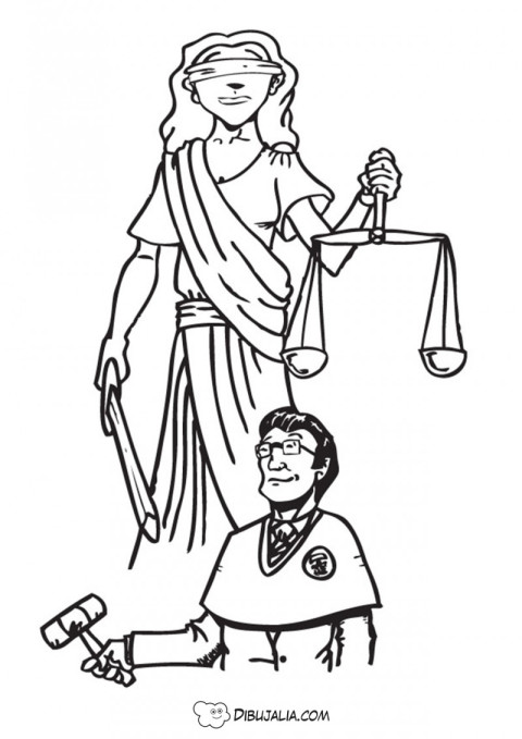 Justicia y jueces - Dibujo #461 - Dibujalia - Dibujos para Colorear y  Recursos Educativos