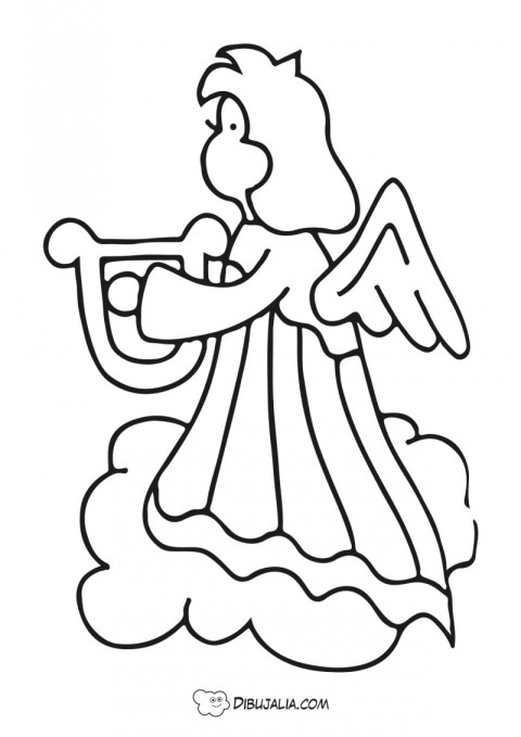 Ángel tocando instrumentos
