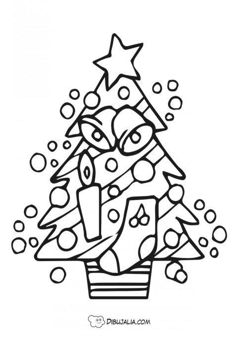 Arbol navidad estrellas campanas - Dibujo #645 - Dibujalia - Dibujos para  Colorear y Recursos Educativos