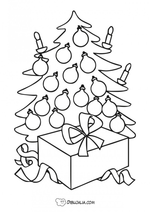 Arbol navidad con regalos - Dibujo #646 - Dibujalia - Dibujos para Colorear  y Recursos Educativos