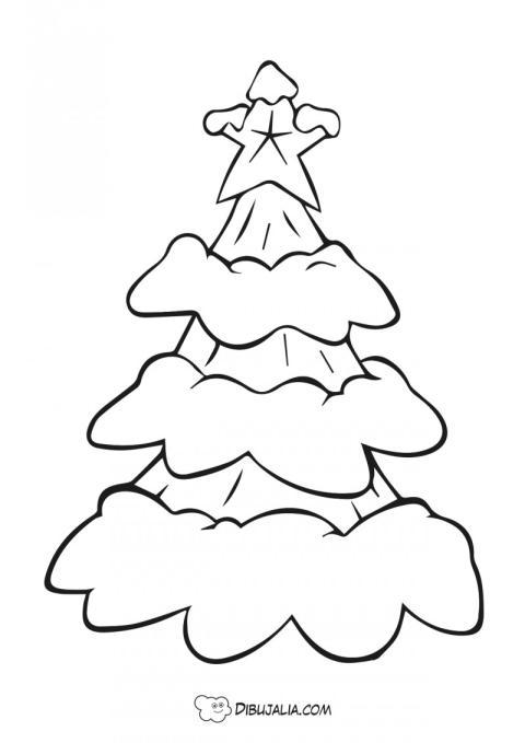 Árbol de navidad nevado