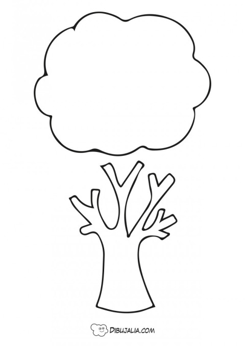 Árbol recortable - Dibujo #766 - Dibujalia - Dibujos para Colorear y  Recursos Educativos