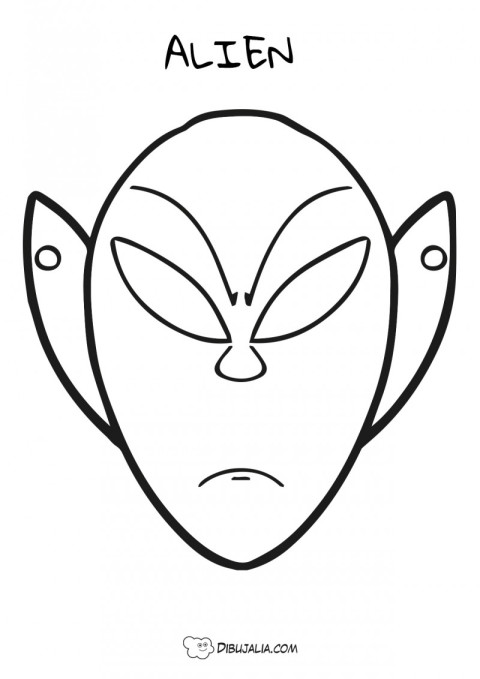 Máscara de alien enfadado