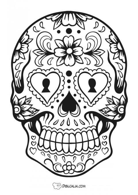 Calavera dia muertos de México