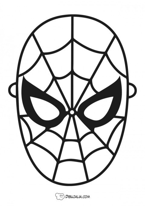 Máscara de Spiderman - Dibujo #893 - Dibujalia - Dibujos para Colorear y  Recursos Educativos