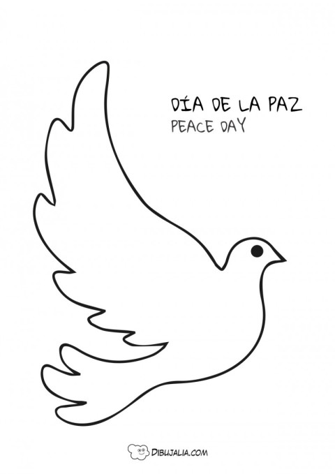 Silueta de paloma de la paz