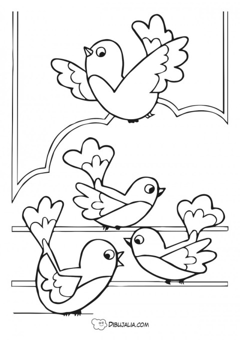 Familia de pájaros alegres - Dibujo #974 - Dibujalia - Dibujos para  Colorear y Recursos Educativos
