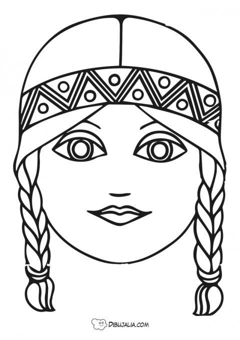 Máscara de india Pocahontas