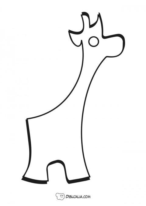Silueta de jirafa