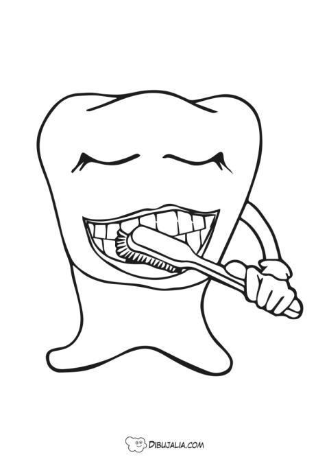 Lavando los dientes