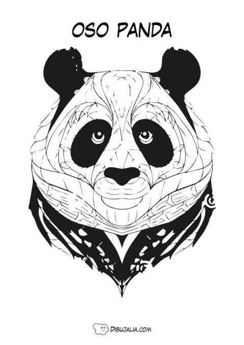 Gran oso panda retrato