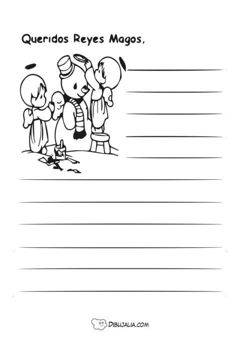 Carta Reyes Magos Muñeco de Nieve