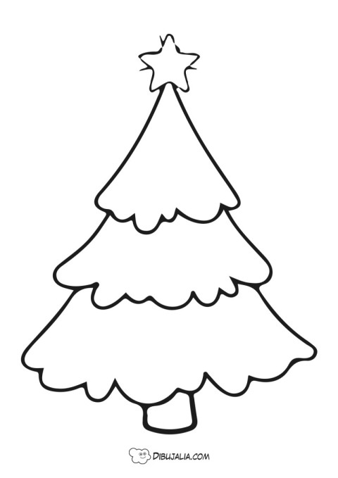 Árbol navidad con estrella top - Dibujo #1349 - Dibujalia - Dibujos para  Colorear y Recursos Educativos