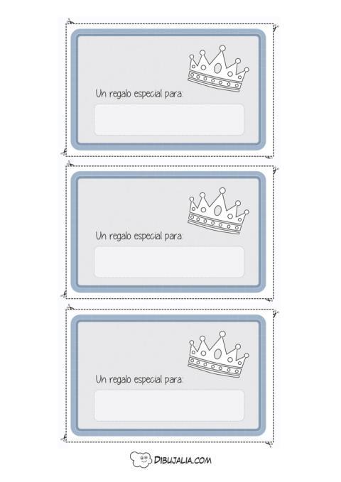 Tarjetas de regalo con corona