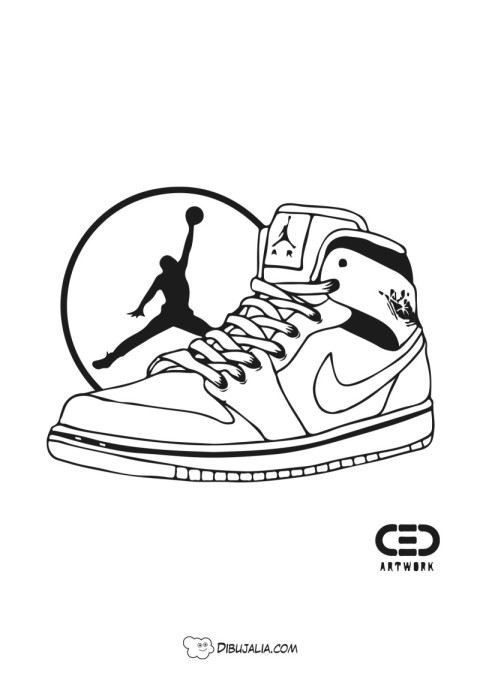 Jordan Art dibujos animados de zapatillas fondo de pantalla  Pxfuel