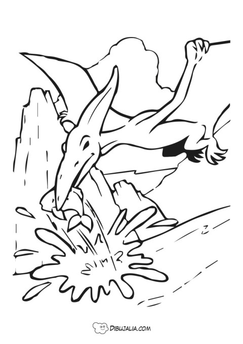 Dinosaurio Pterodactilo - Dibujo #1471 - Dibujalia - Dibujos para Colorear  y Recursos Educativos