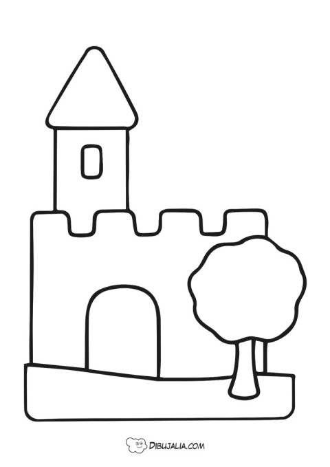Pequeño castillo - Dibujo #1485 - Dibujalia - Dibujos para Colorear y  Recursos Educativos