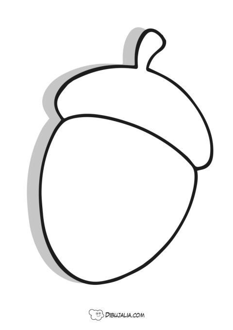 Silueta de bellota
