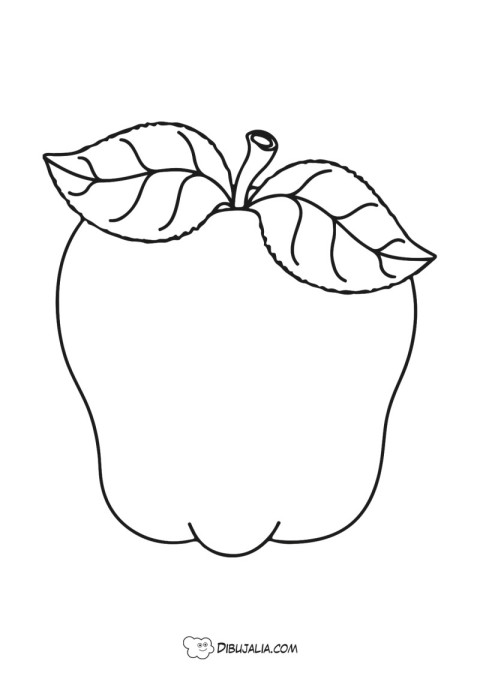 Manzana dos hojas