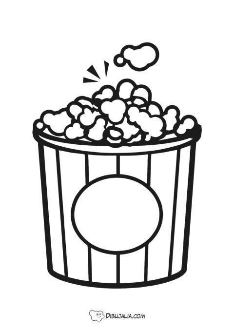 Cubo de palomitas de maiz