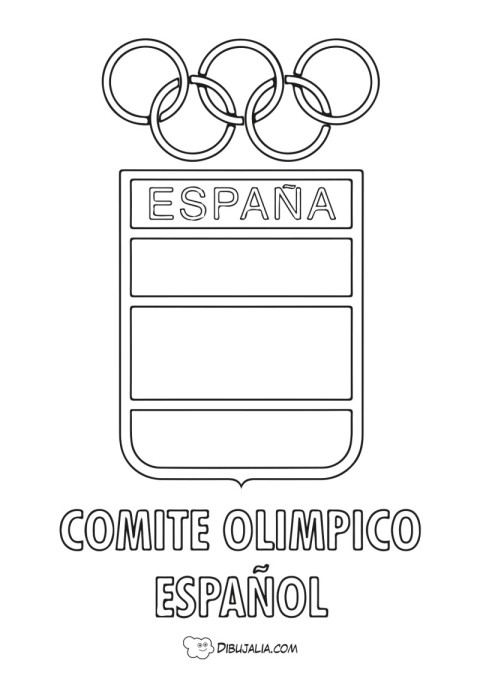 Comite Olímpico Español Escudo colorear