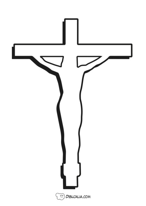 Silueta de Jesús crucificado