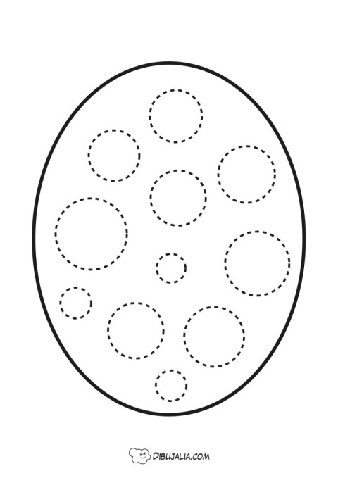 Ester Egg con circulos para grafomotricidad