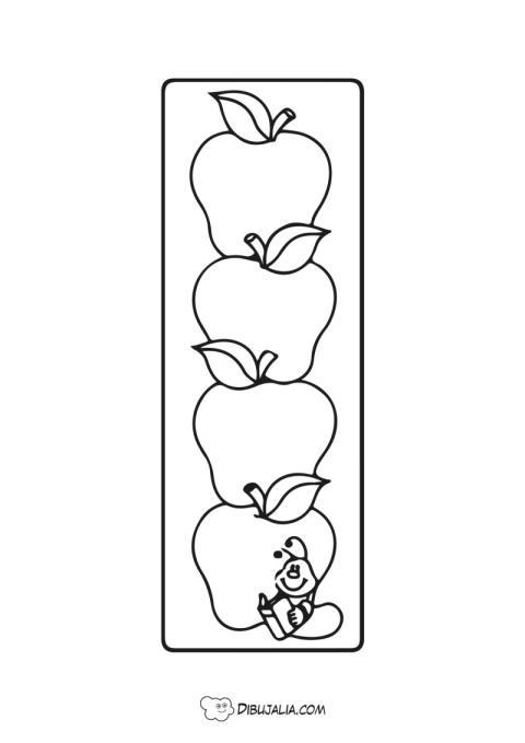 Marcapáginas de Manzanas