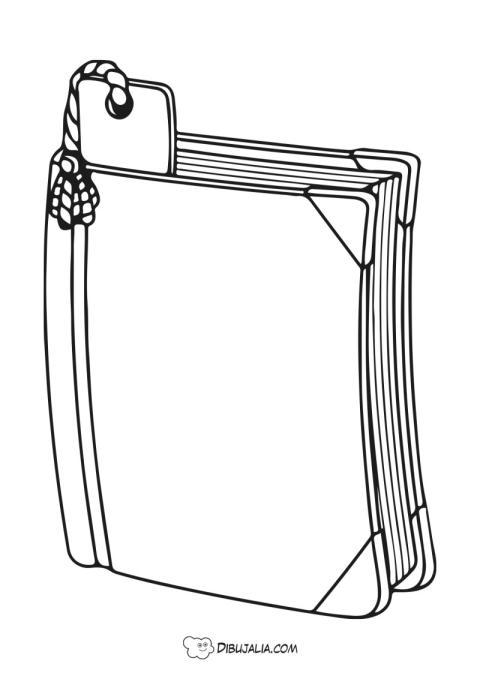 Libro con marcapáginas