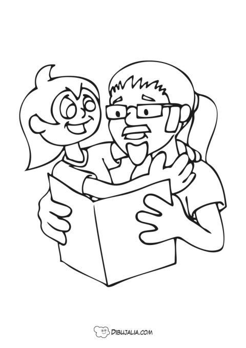 Papá me lee un libro