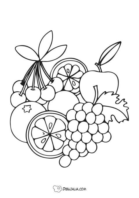 Cesta de frutas variadas