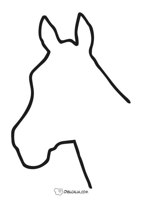 Silueta de cabeza de caballo