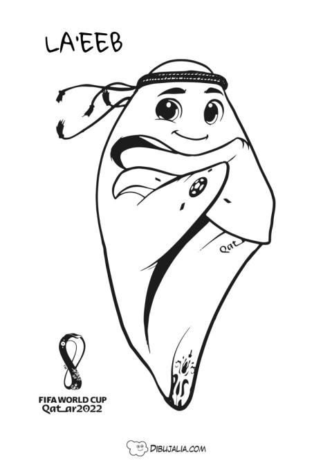 Mascota Laeeb Qatar 2022 Abrazo