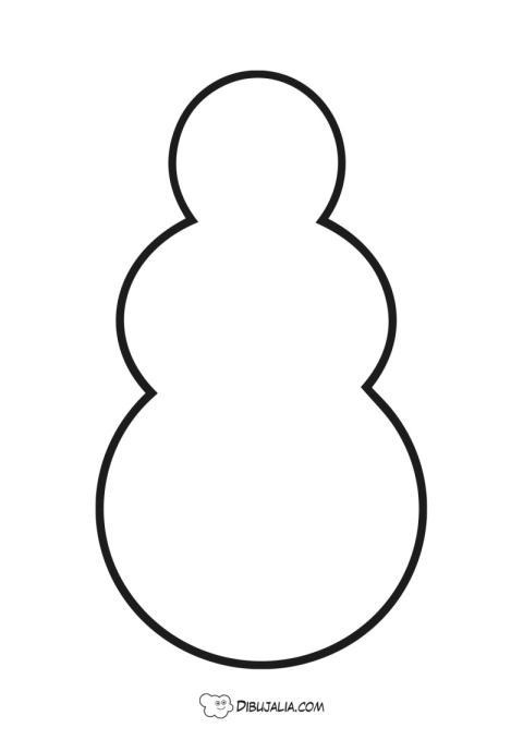 Silueta de un mun?eco de nieve