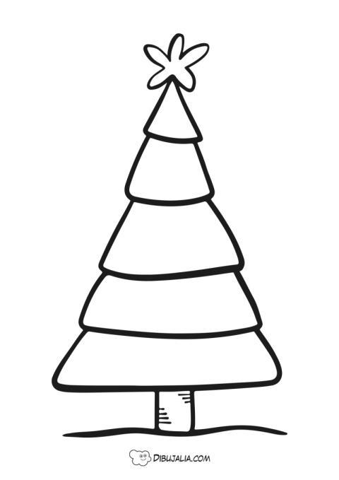 Abeto de navidad para colorear